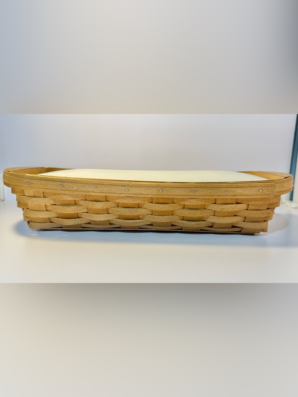 Longaberger Bagel Basket With Hard Serving Solutions Lidded Protector 2002